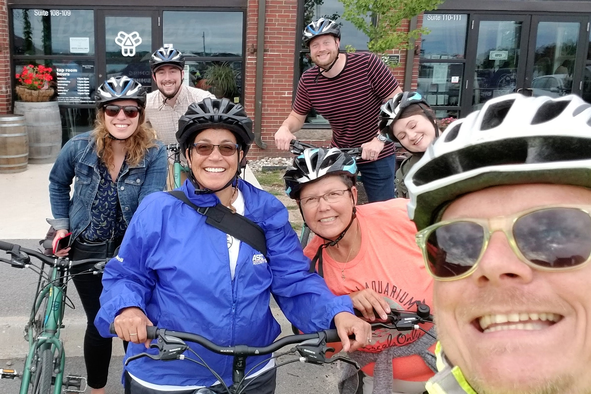 a group of people posing for the camera