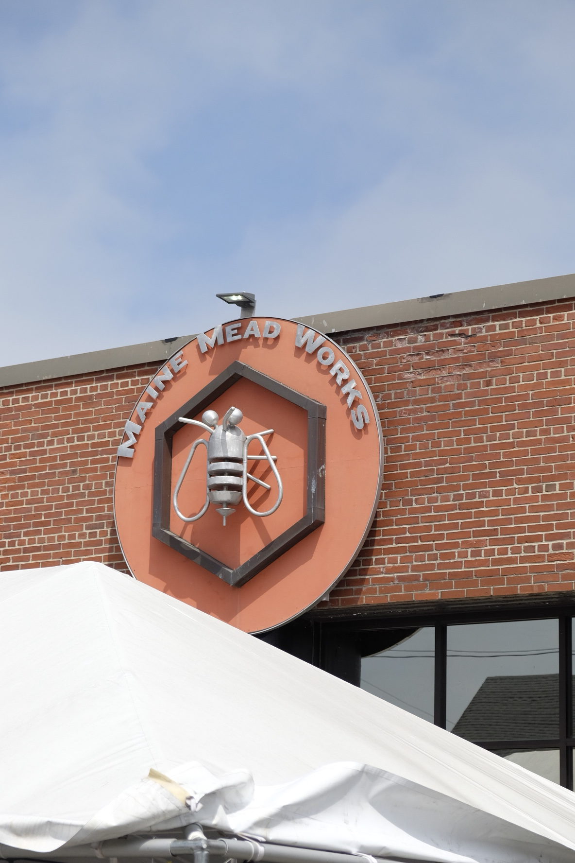 a sign on the side of a building