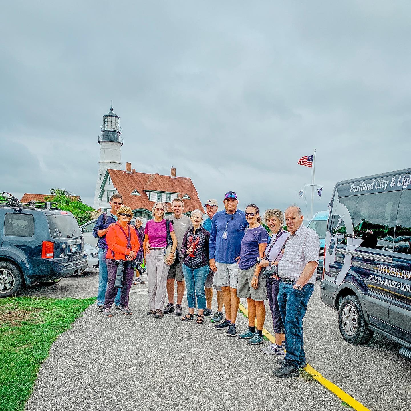 group tour of portland maine lighthouses by van