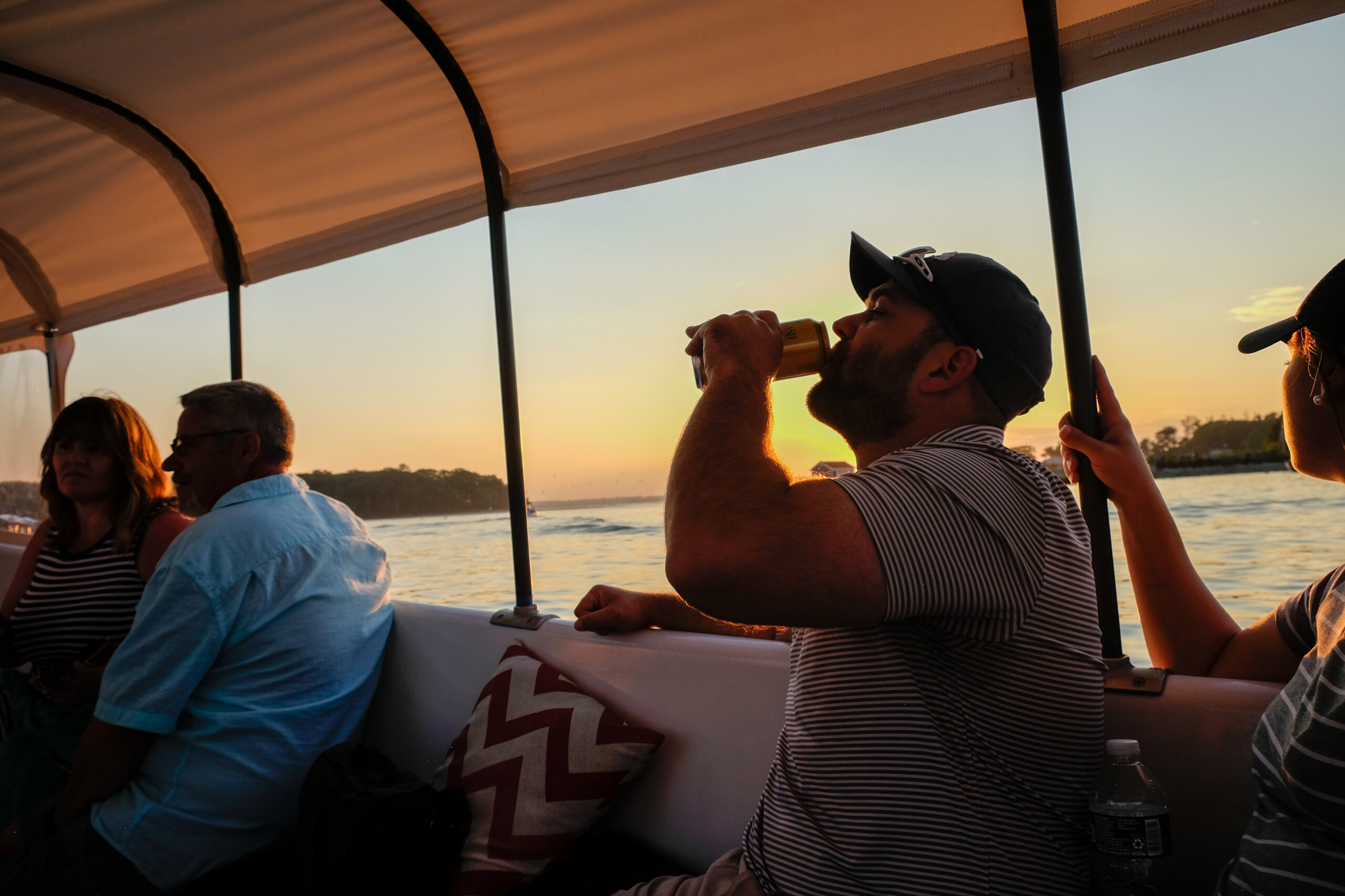 group on sunset boat cruise