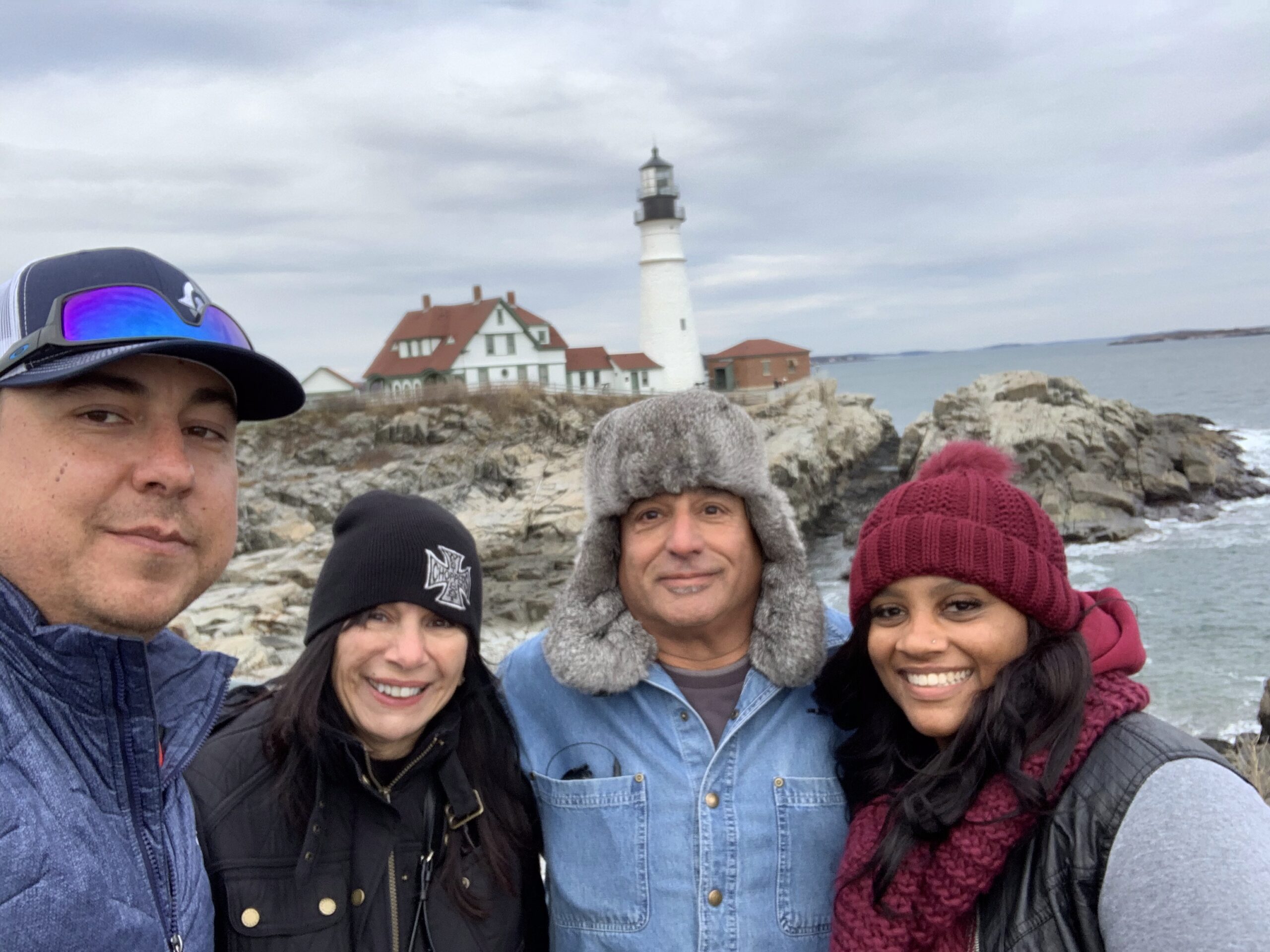 group visiting lighthouses portland maine