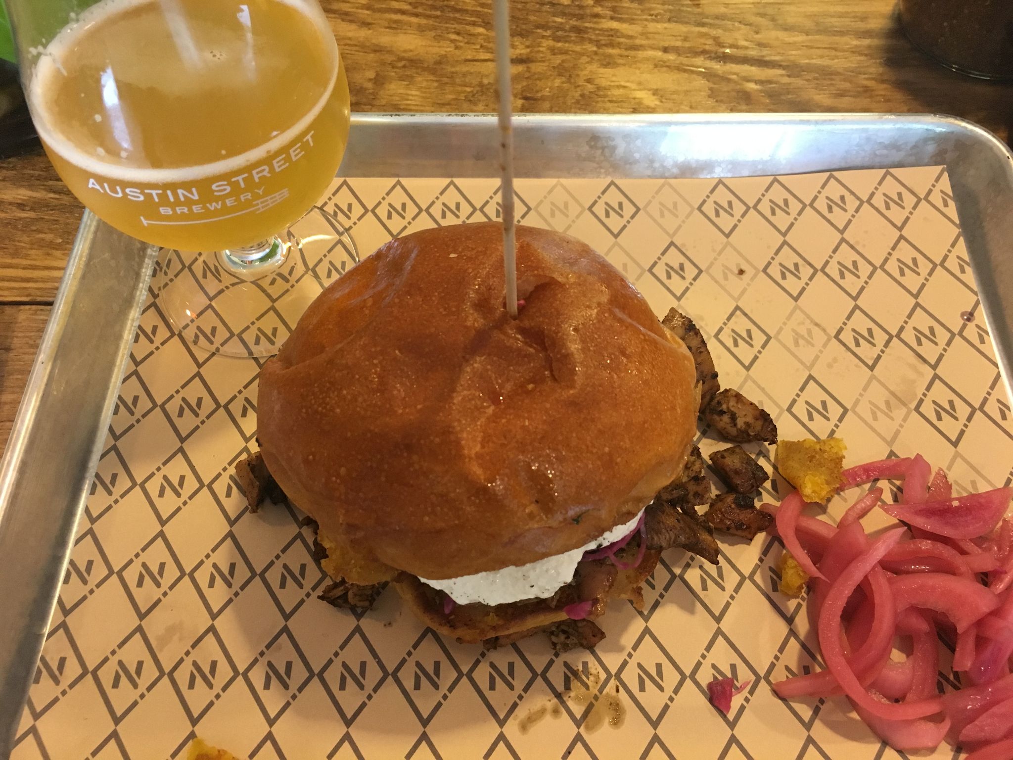 burger and beer