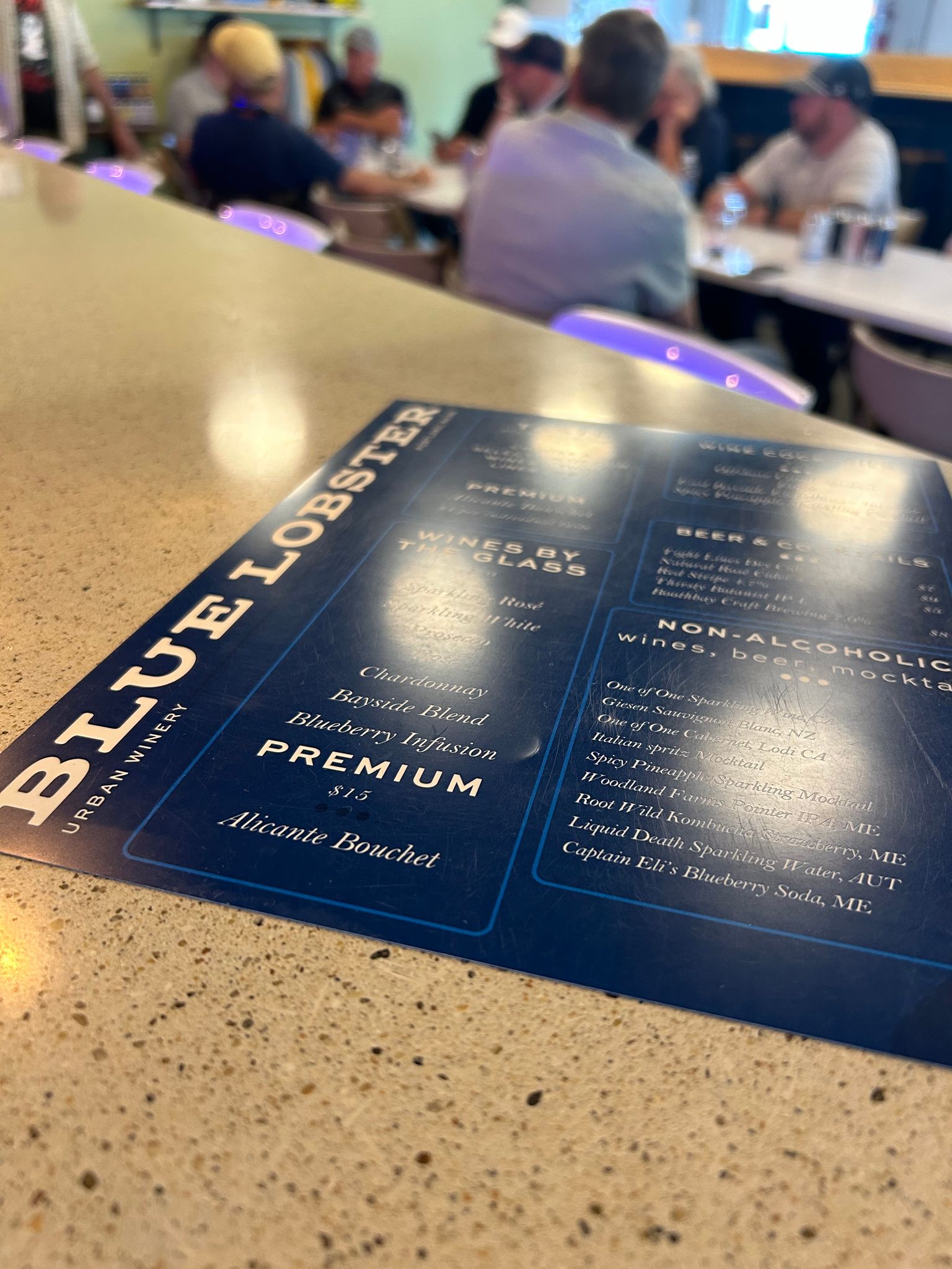 blue lobster urban winery menu portland maine