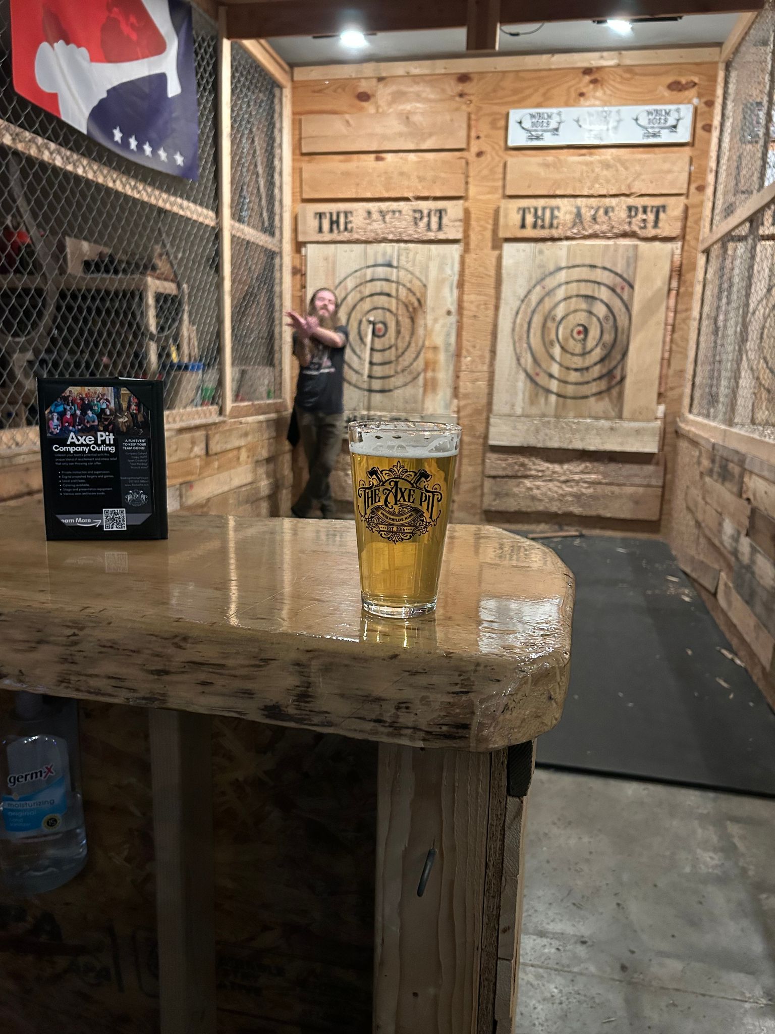 beer and axe throwing